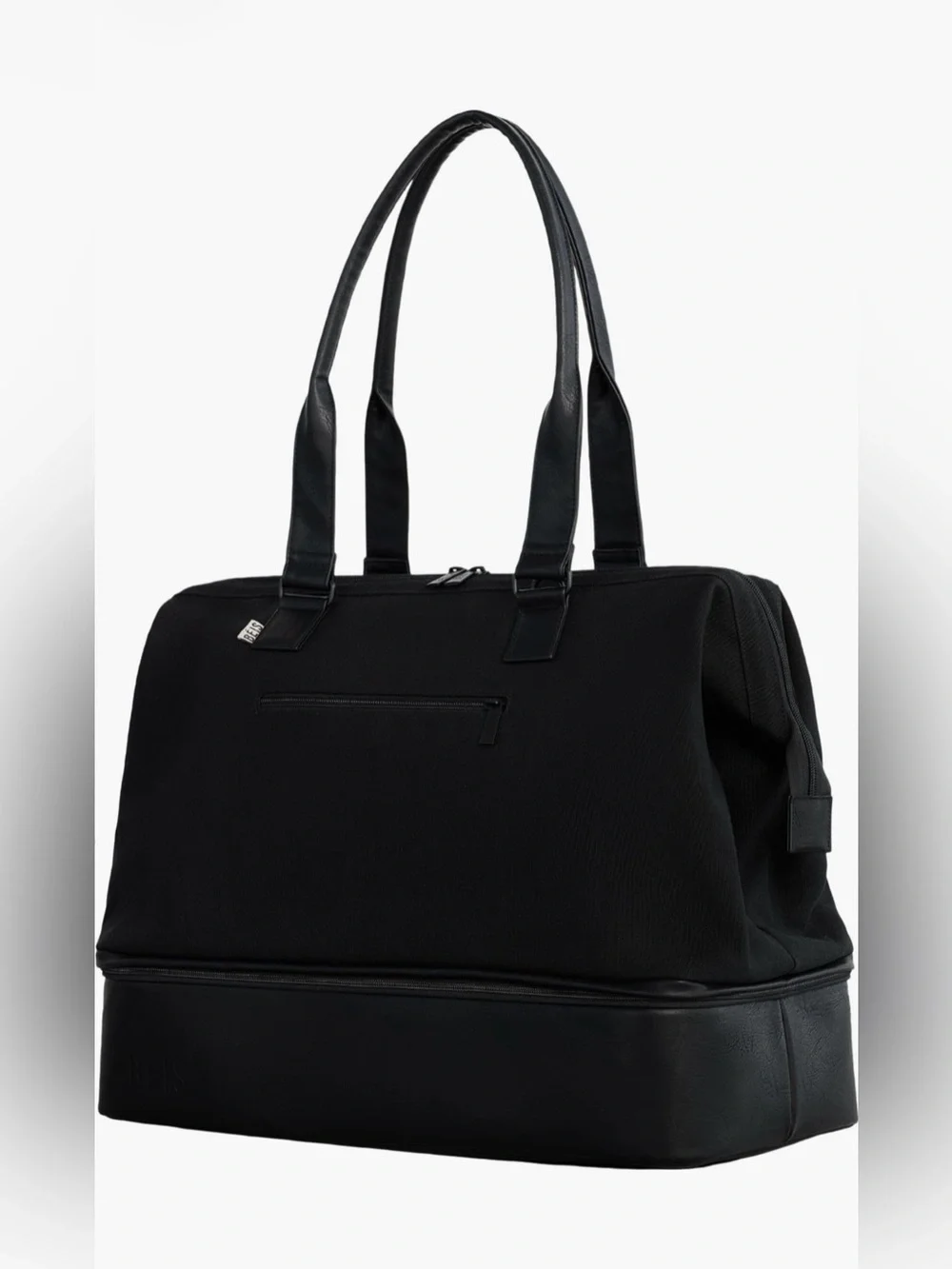 BEIS Black Two-Tier Weekender Travel Tote
